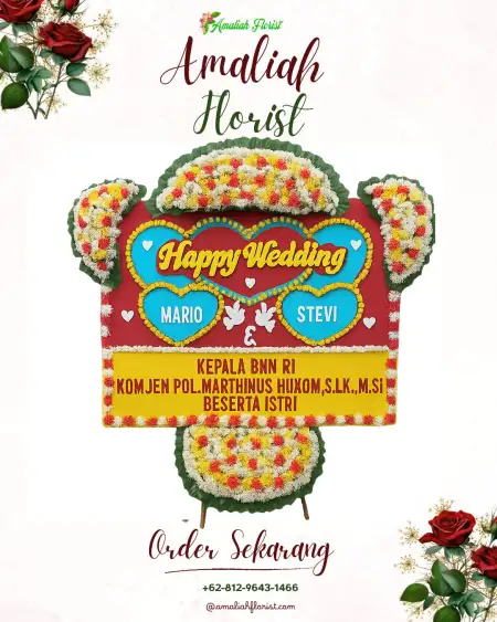 Papan Bunga Pernikahan Sindang